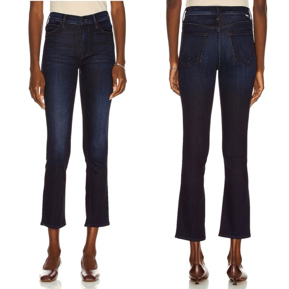 MOTHER Denim The Mid Rise Dazzler Ankle Jean In Now Or Never Wash Dark Wash - Picture 1 of 12